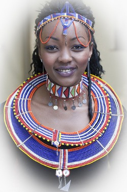 African paper plate necklace discount