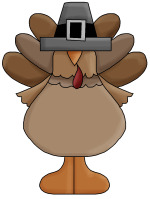 turkey with hat