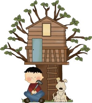 boy in treehouse